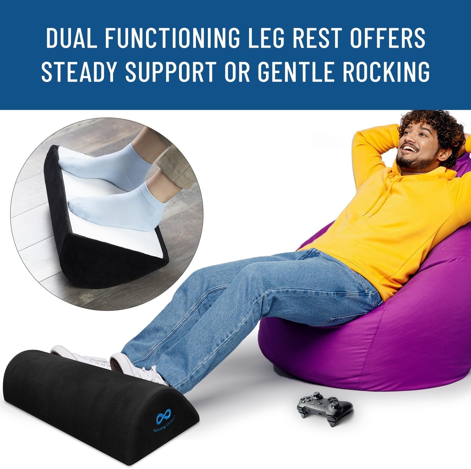 The Original Foot Rest under Desk for Office Use, All-Day Pain Relief and Leg Support Stool, under Desk Foot Rest Ergonomic for Home Office, Work, Gaming Accessories