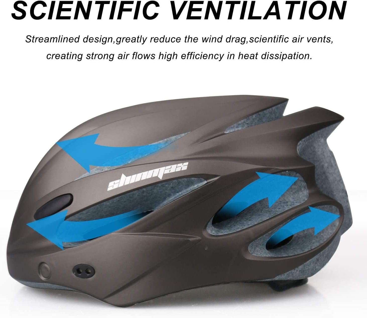 Bike Helmet, Bicycle Helmet with USB Charging Light&Detachable Magnetic Goggles&Removable Sun Visor&Portable Bag Adjustable Cycling Helmet