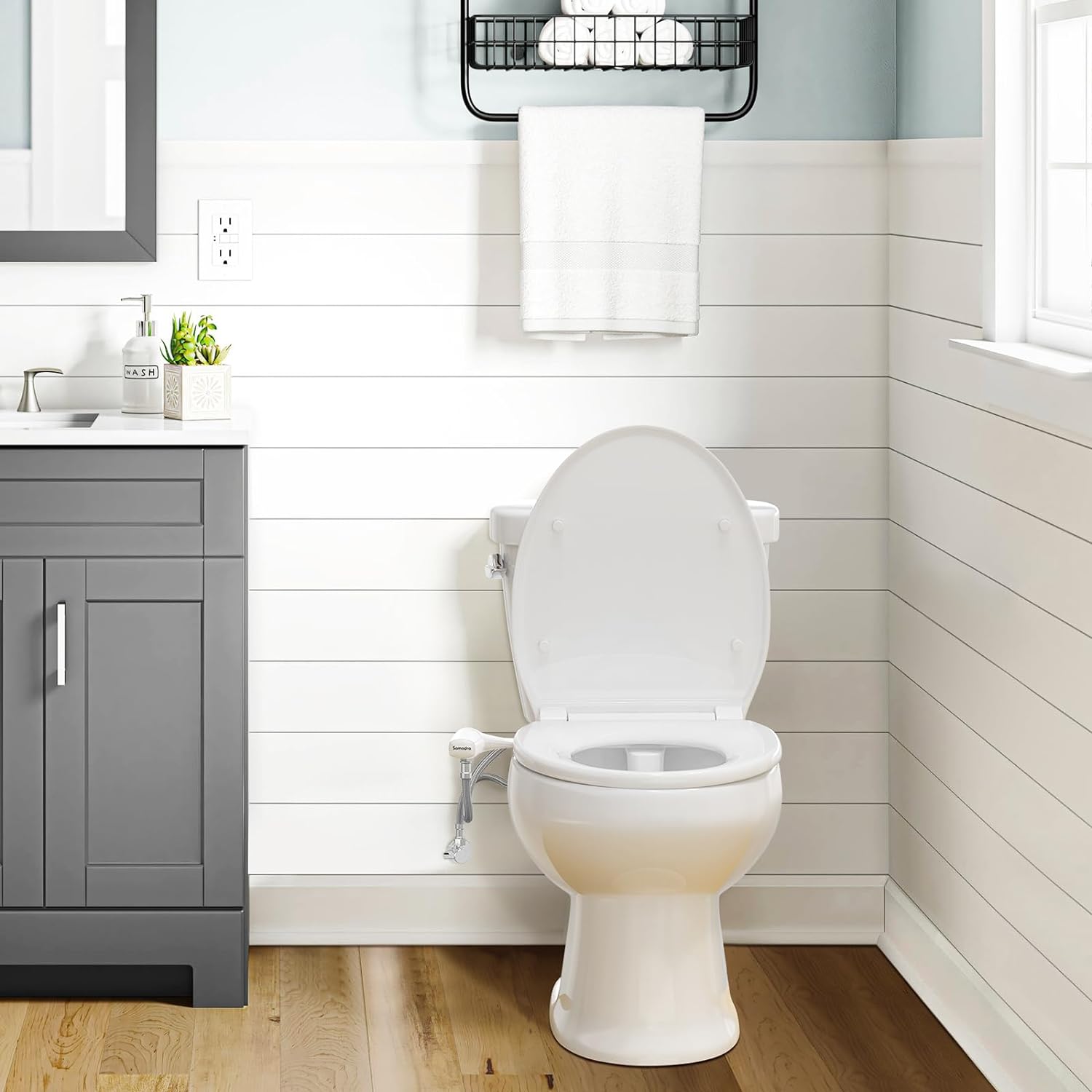 Ultra-Slim Bidet Attachment for Toilet - Self Cleaning Nozzle Hygienic Bidets for Existing Toilets with Adjustable Water Pressure Fresh Water Sprayer - Easy to Install