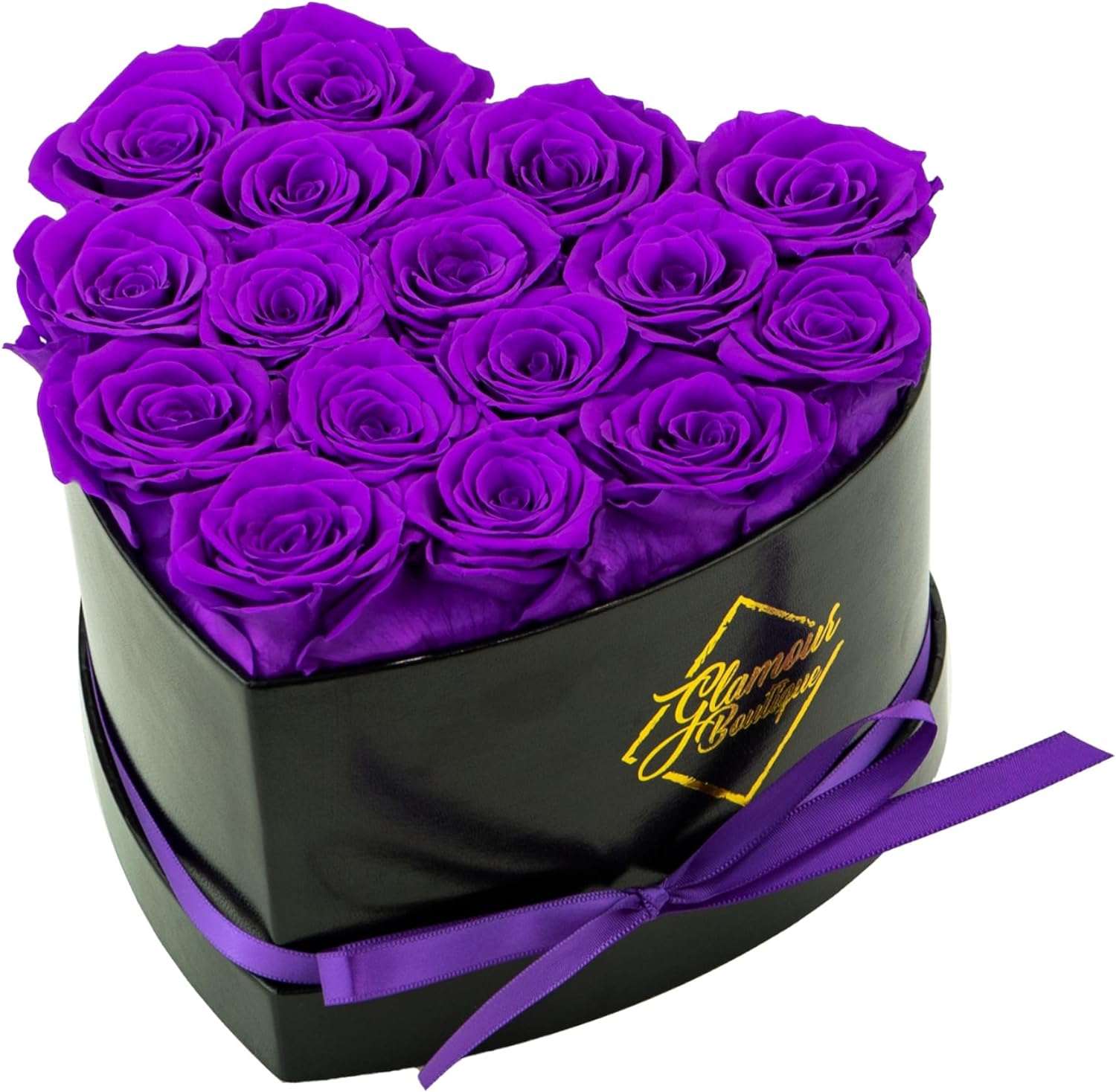 27-Piece Forever Flowers Heart Shape Box - Preserved Roses, Immortal Roses That Last a Year - Eternal Rose Preserved Flowers for Delivery Prime Mothers Day & Valentines Day - Pink