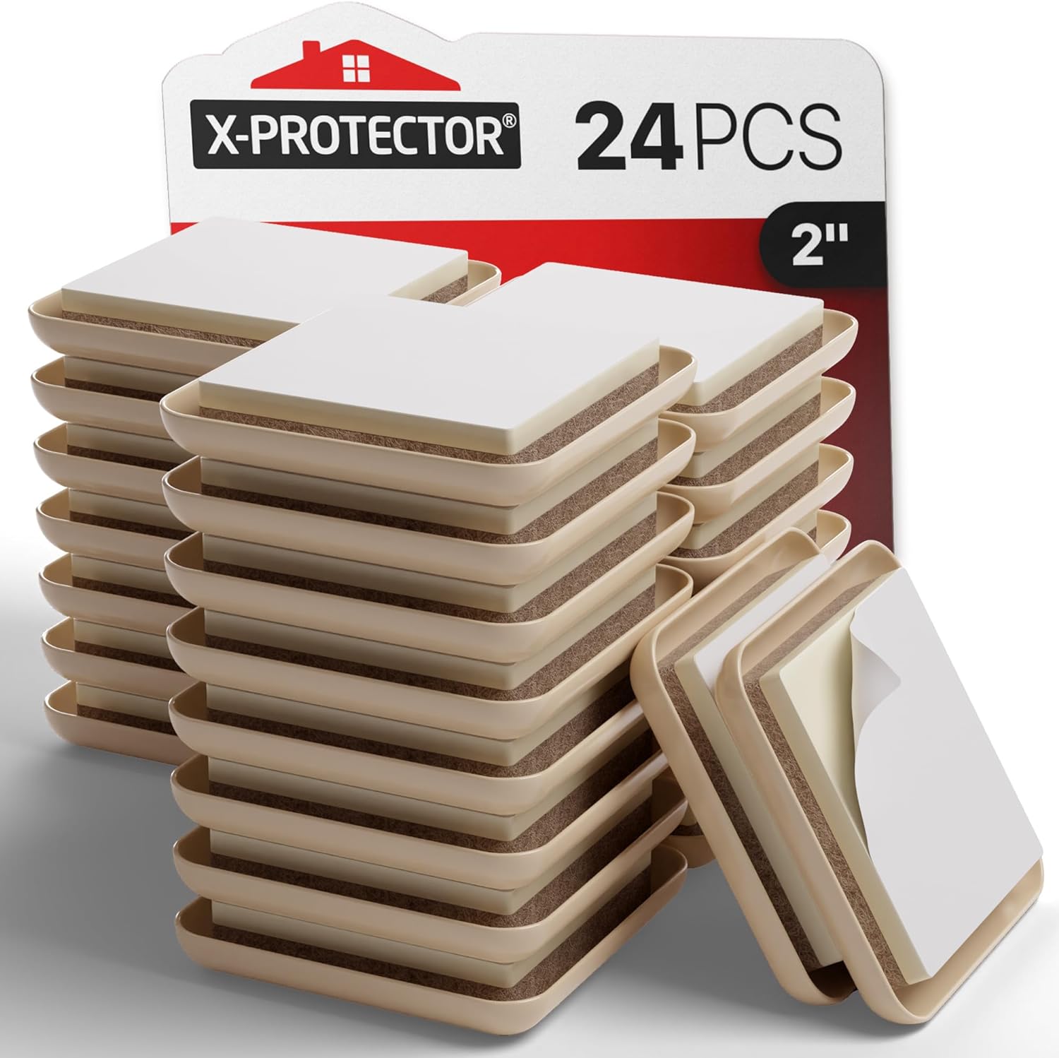 Furniture Sliders for Carpet - 16 PCS Best Heavy Moving Pads 3 1/2" - Sliders for Furniture. Move Your Furniture Easy with Reusable Furniture Movers Sliders for Carpets!