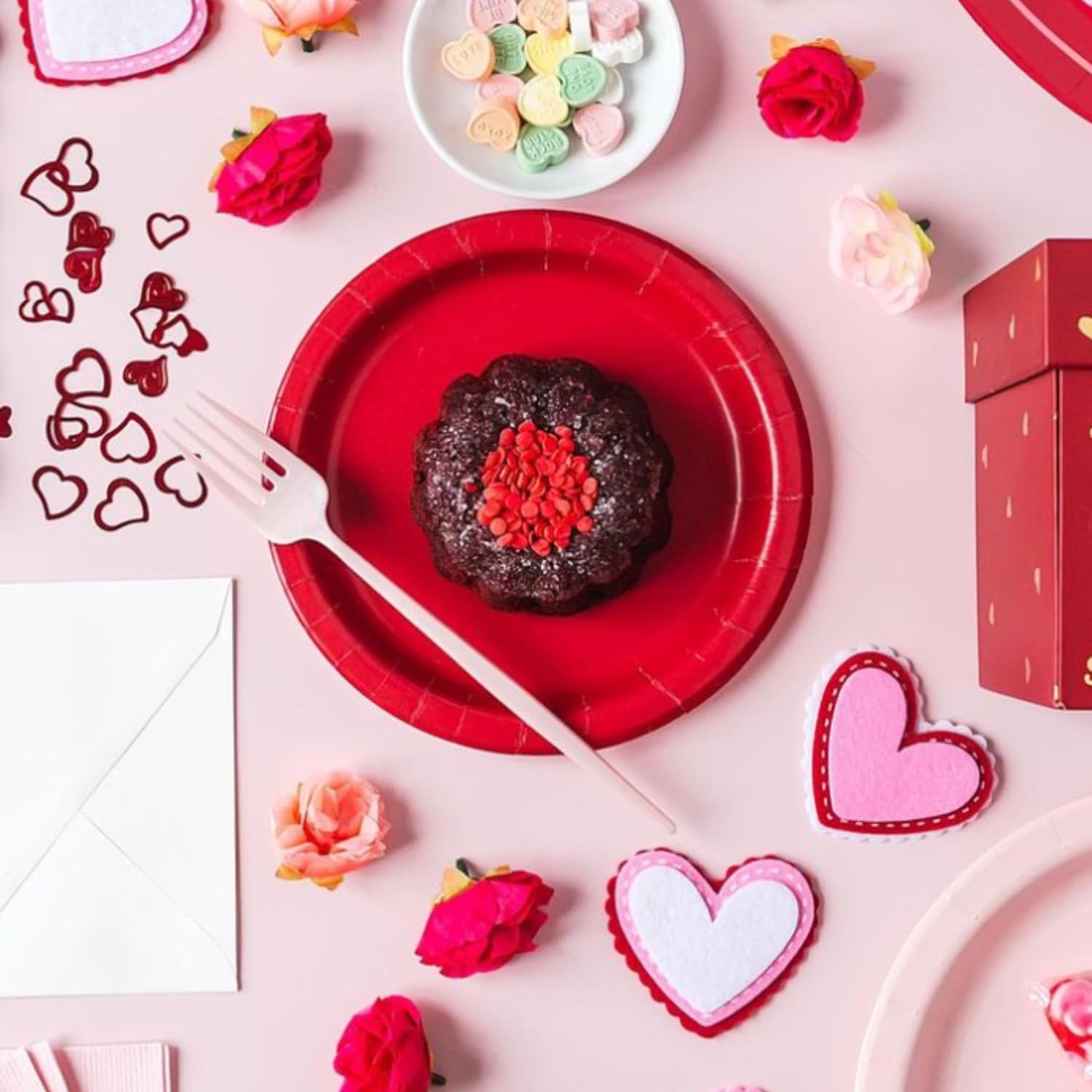Sendacake Valentine'S Day Love Flying Butterfly Surprise Explosion Gift Box - Flower Shower & Delicious 3" Mini Cakes for Delivery - Gift for Girlfriend, Wife, Women