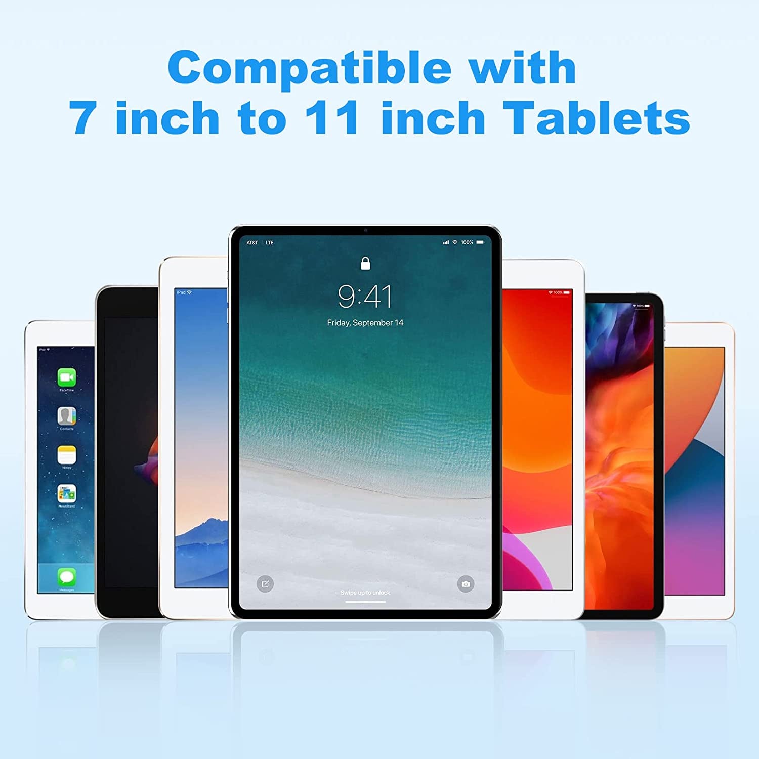 Car Headrest Mount Silicon Holder - 2 Pack Universal Tablet Holder for Car Kids Tablets Car Mount Angle-Adjustable Car Headrest Holder Fits All 7-11 Inch Tablets and Switch Game Machine