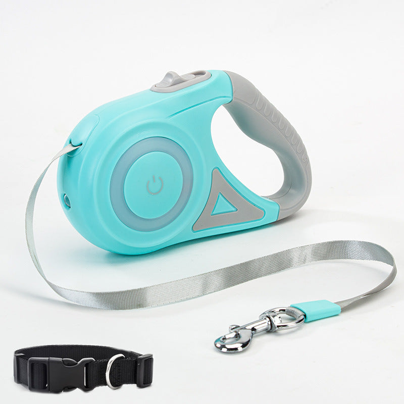 LED Flashlight Retractable Dog Leash