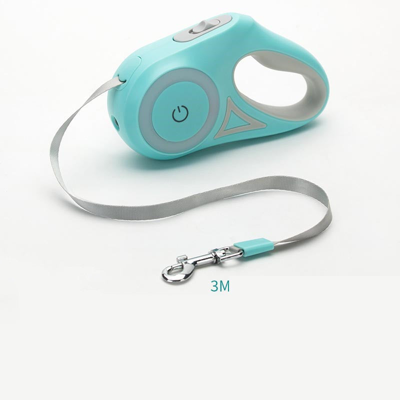 LED Flashlight Retractable Dog Leash