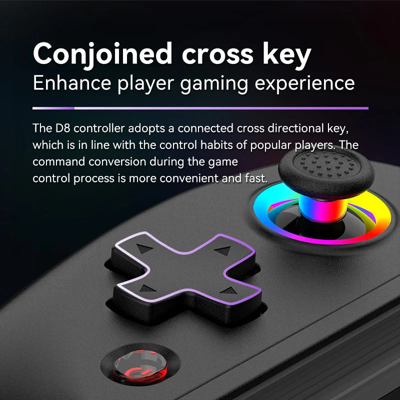 D8 Telescopic Game Controller with Turbo/6-axis Gyro/Vibration Gamepad