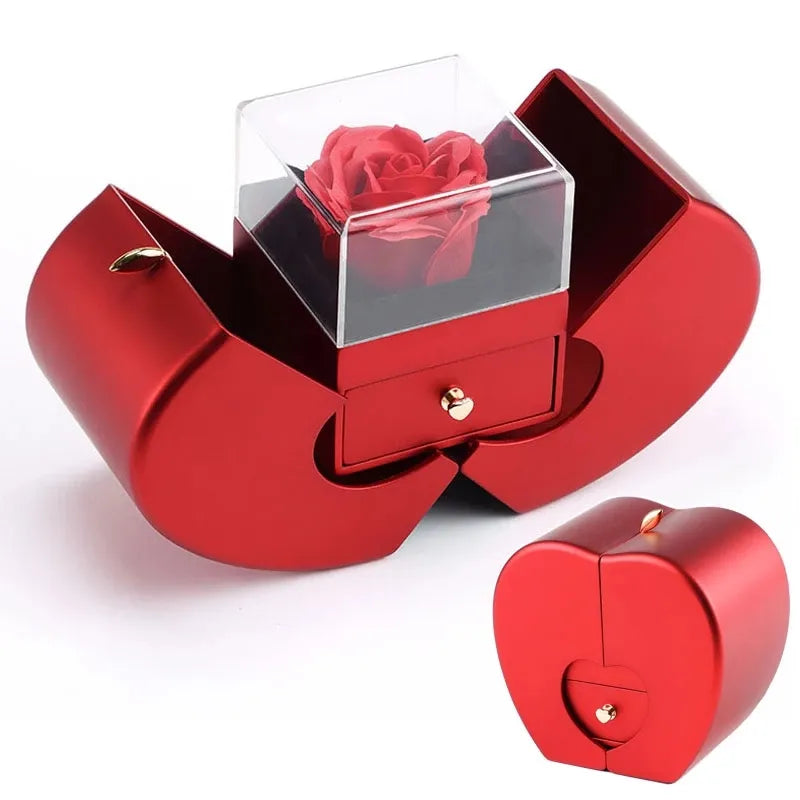 Flower Apple Jewelry Gift Box With Necklace