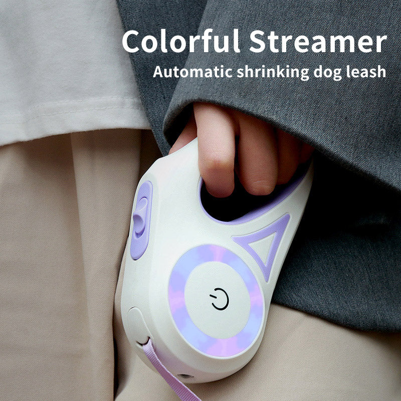 LED Flashlight Retractable Dog Leash