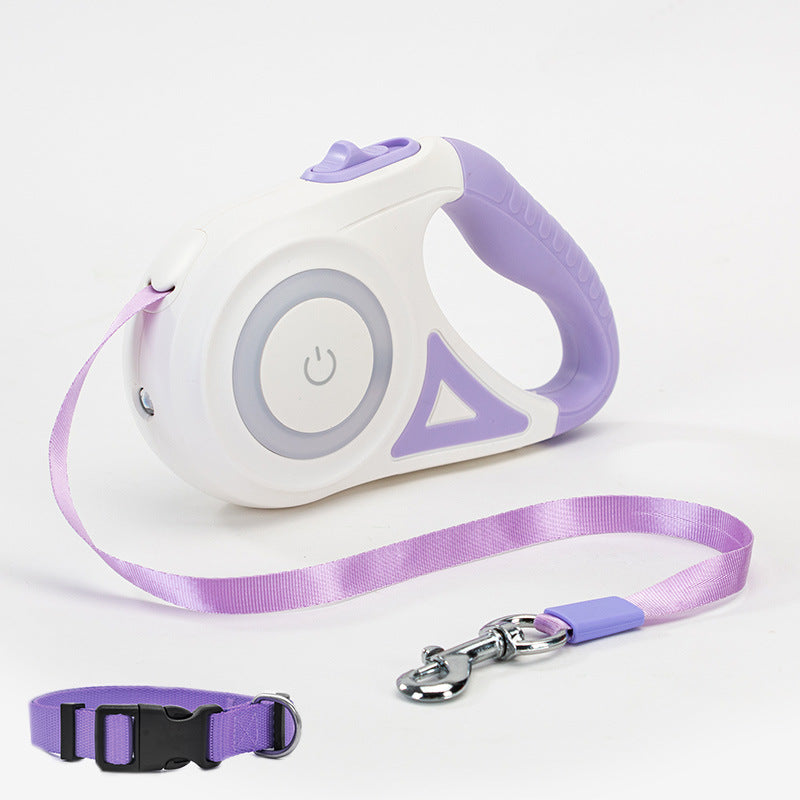 LED Flashlight Retractable Dog Leash