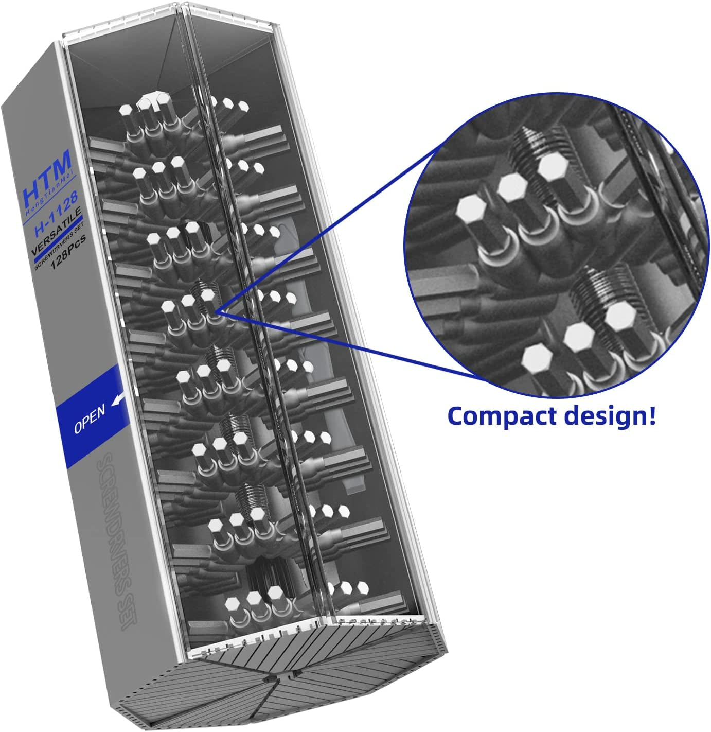 128 in 1 Precision Screwdriver Set Professional Magnetic Repair Tool Kit for Computer, Laptop, Xbox, Macbook, Game Console (H1128)