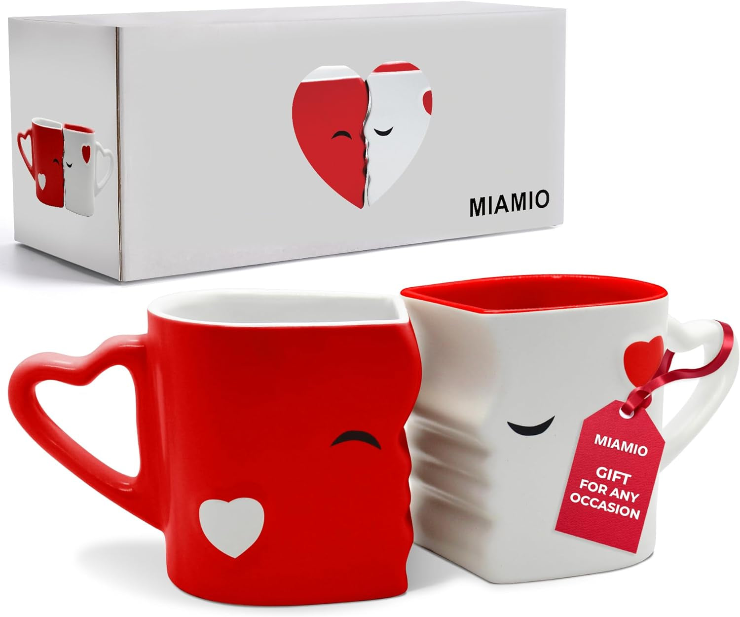 - Coffee Mugs/Kissing Mugs Bridal Pair Gift Set for Weddings/Birthday/Anniversary with Gift Box (Gray)