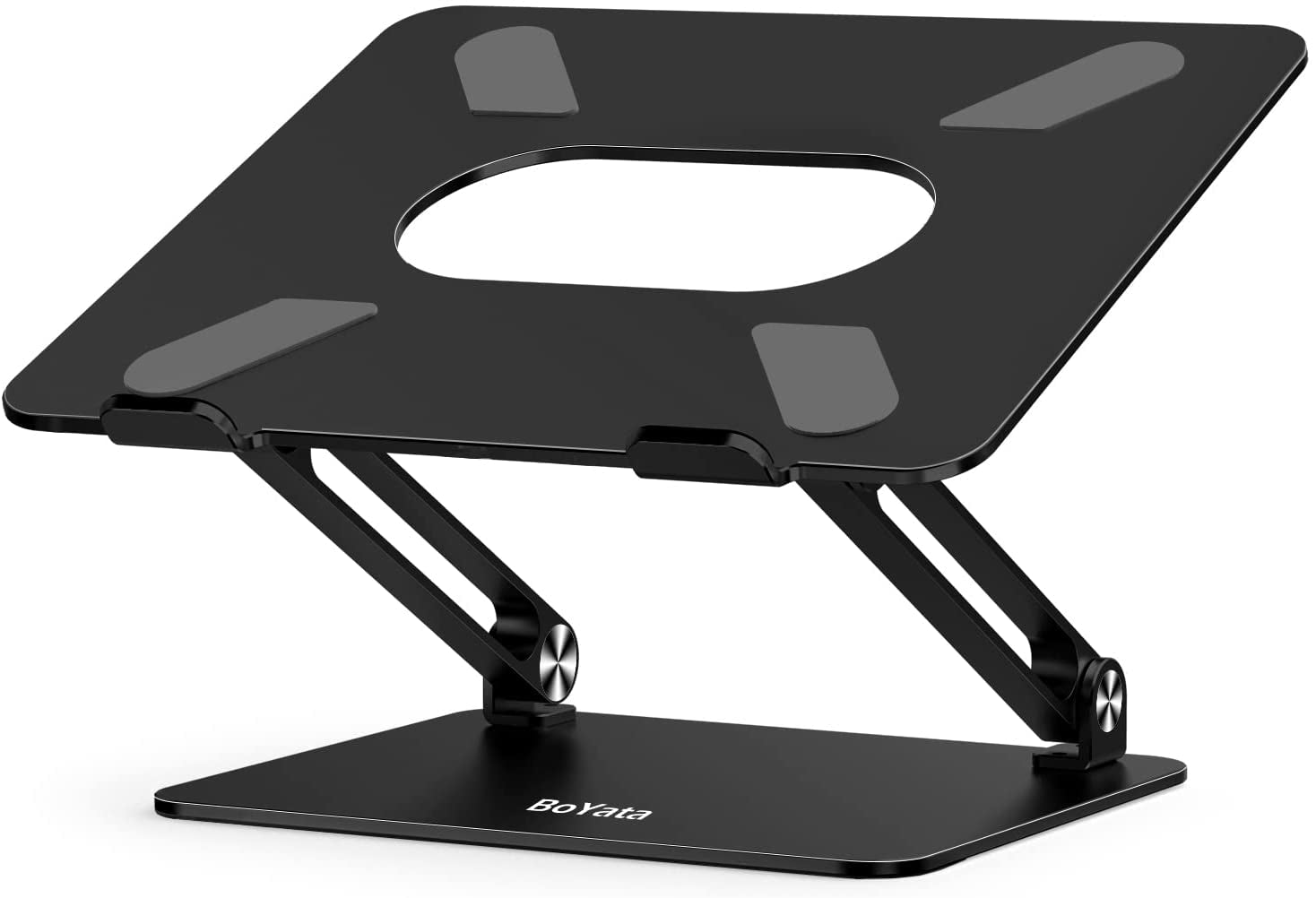 "Ultimate Laptop Stand: Adjustable, Heat-Vent, and Stylish Silver Design - Perfect for Macbook Pro/Air, Surface Laptop, and More!"