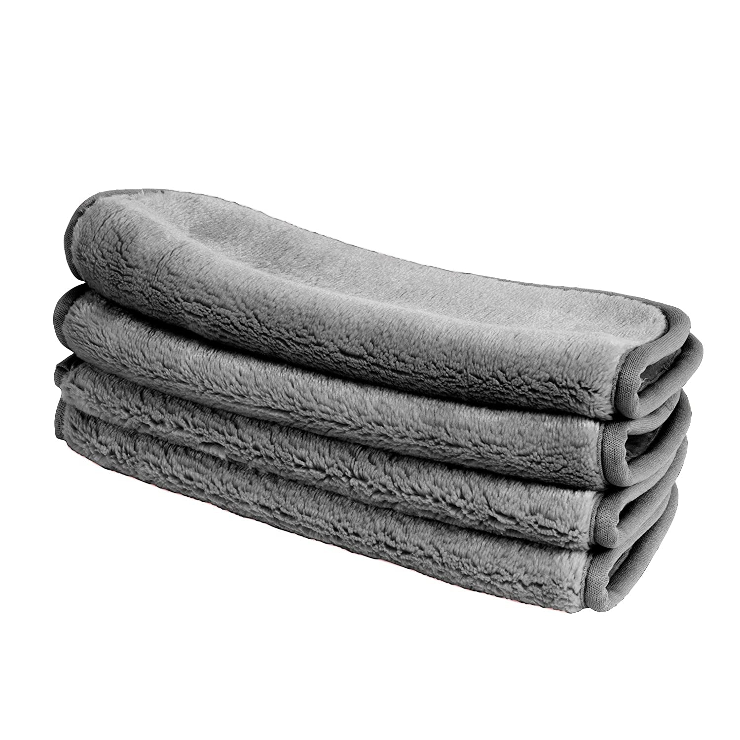 Gray Elegance: 10-Pack Reusable Makeup Removal Cloths (5x5 Inches)"