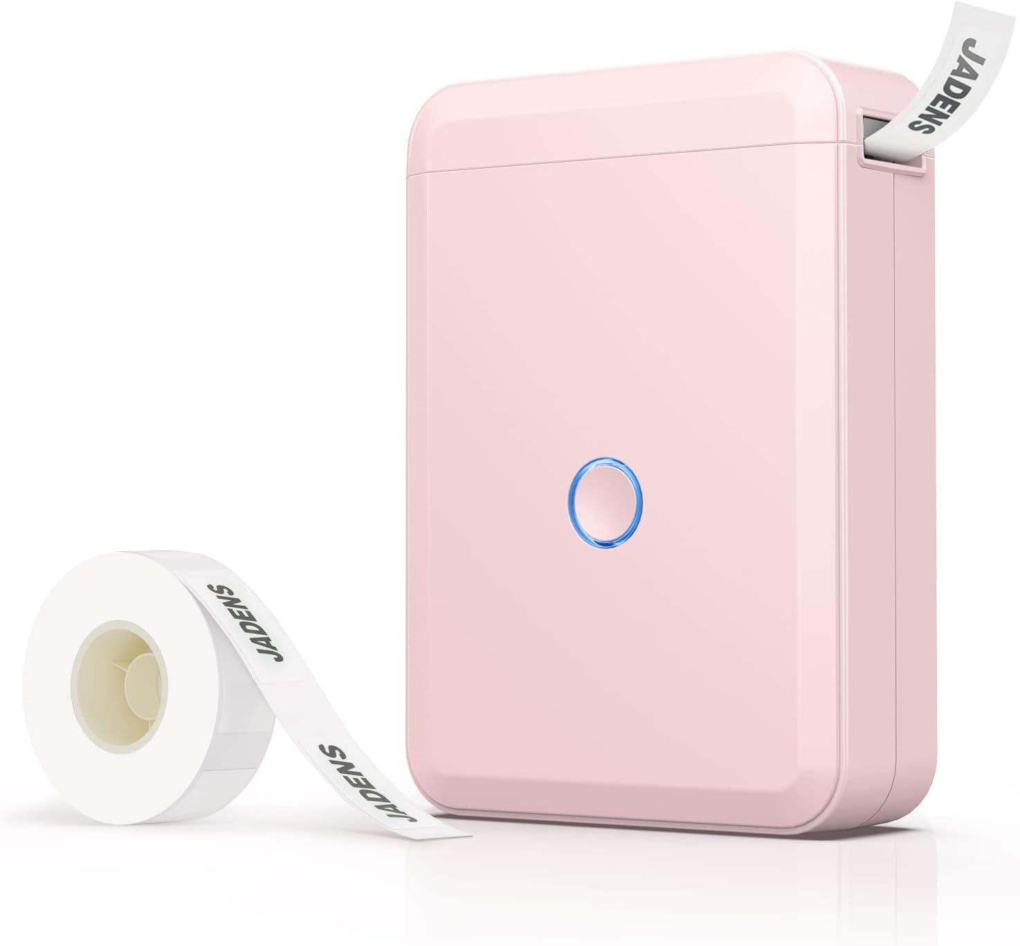 Label Maker Machine with Tape, Portable Bluetooth Label Printer for Storage, Light Pink