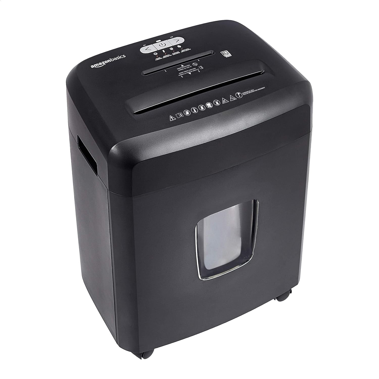 8 Sheet Cross Cut Paper and Credit Card Shredder with 4.1 Gallon Bin, Black