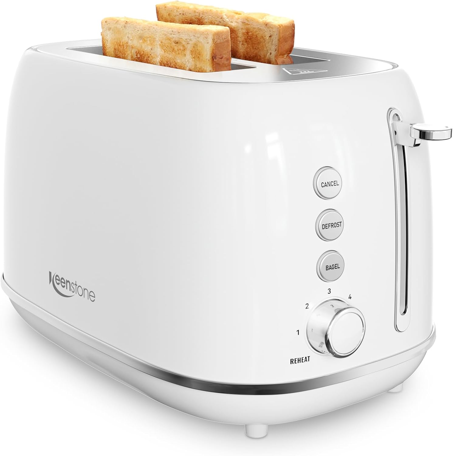 2 Slice Toaster Retro Stainless Steel Toaster with Bagel, Cancel, Defrost Function and 6 Bread Shade Settings Bread Toaster, Extra Wide Slot and Removable Crumb Tray (Black)