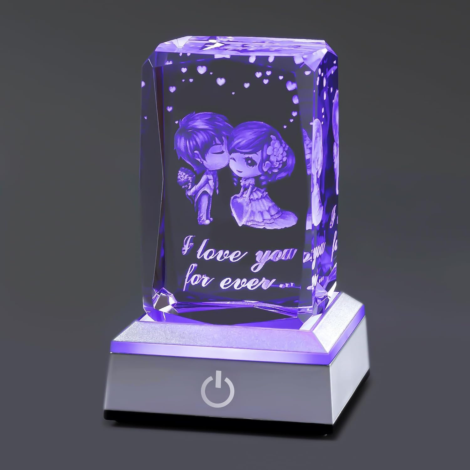 3D Rose Crystal Multicolor Nightlight - I Love You Decolamp - Perfect Valentines Day Gift Ideas for Her My Girlfriend Wife Mom - Unique Anniversary Birthday Presents