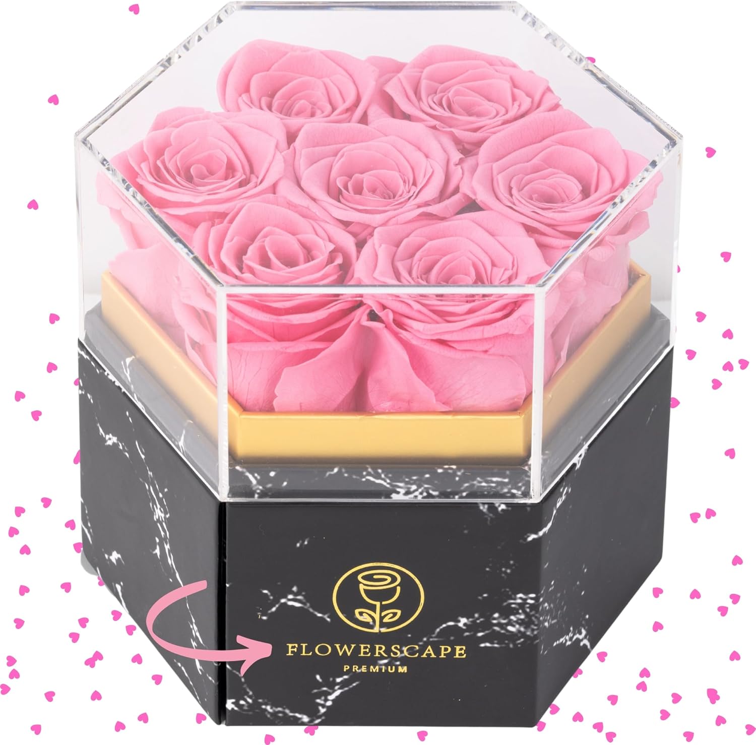7 Forever Rose Valentines Day - Birthday Gifts for Mom and for Her Anniversary - Eternal Rose Box - Real Preserved Roses Fresh Flowers Bouquet -Forever Flowers for Delivery Prime