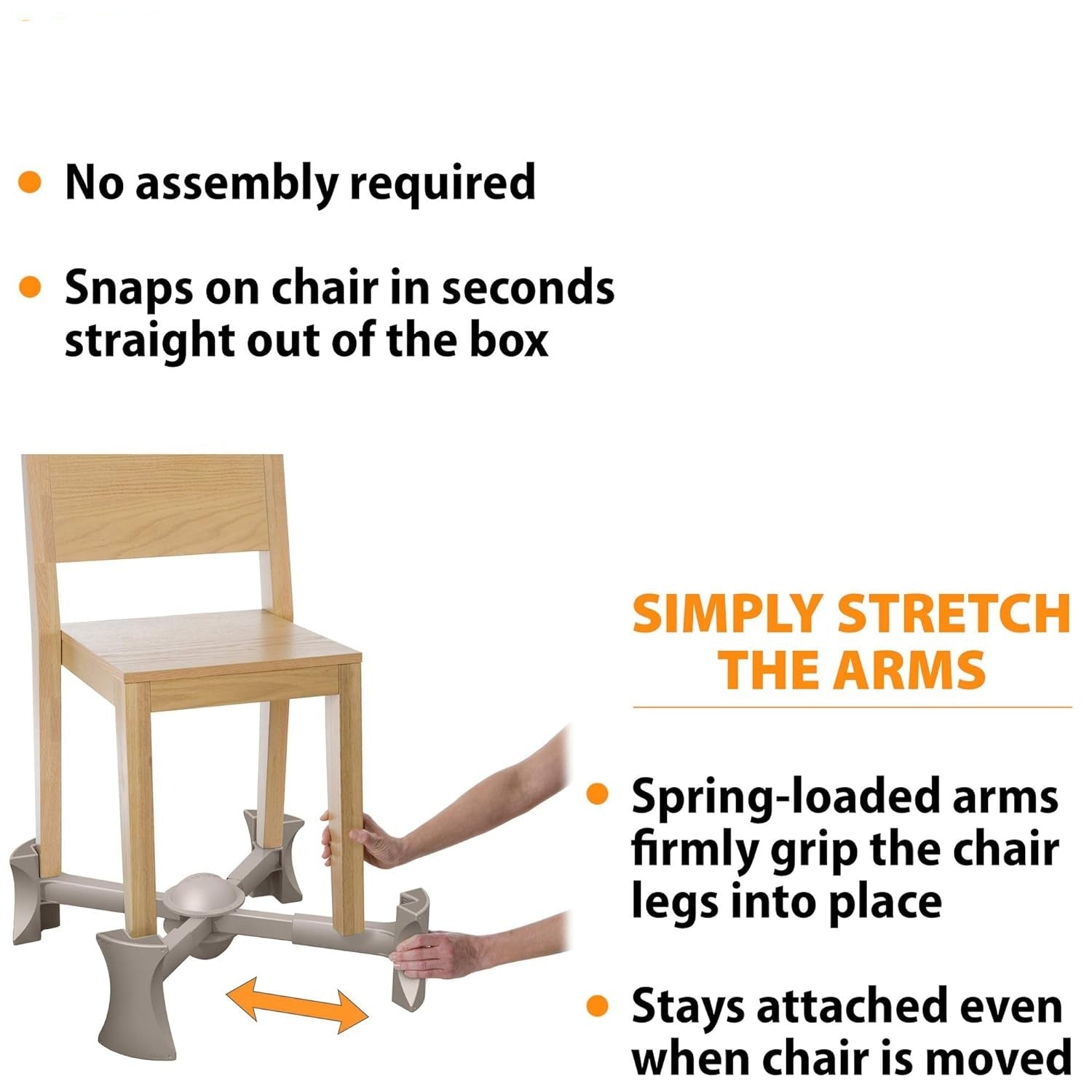 Booster Seat for Dining Table, Natural – Goes under the Chair – Portable Chair Booster for Toddlers and Grown Ups