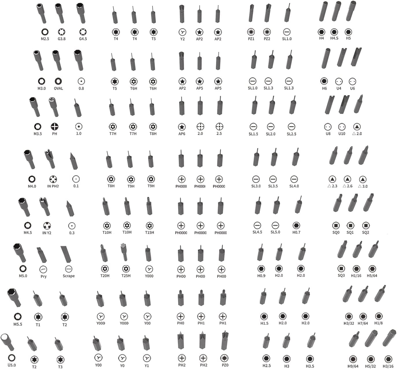 128 in 1 Precision Screwdriver Set Professional Magnetic Repair Tool Kit for Computer, Laptop, Xbox, Macbook, Game Console (H1128)