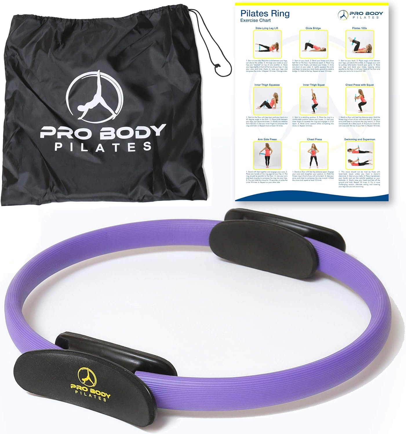 Ring Circle, Fitness Ring Magic Circle, Pilates Ring 14 Inch for Thigh Workout, Yoga Ring Thigh Toner, Inner Thigh Exercise Equipment for Women, Pilates Equipment Thigh Master
