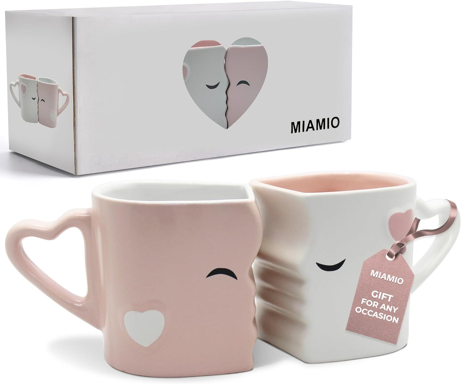 - Coffee Mugs/Kissing Mugs Bridal Pair Gift Set for Weddings/Birthday/Anniversary with Gift Box (Gray)