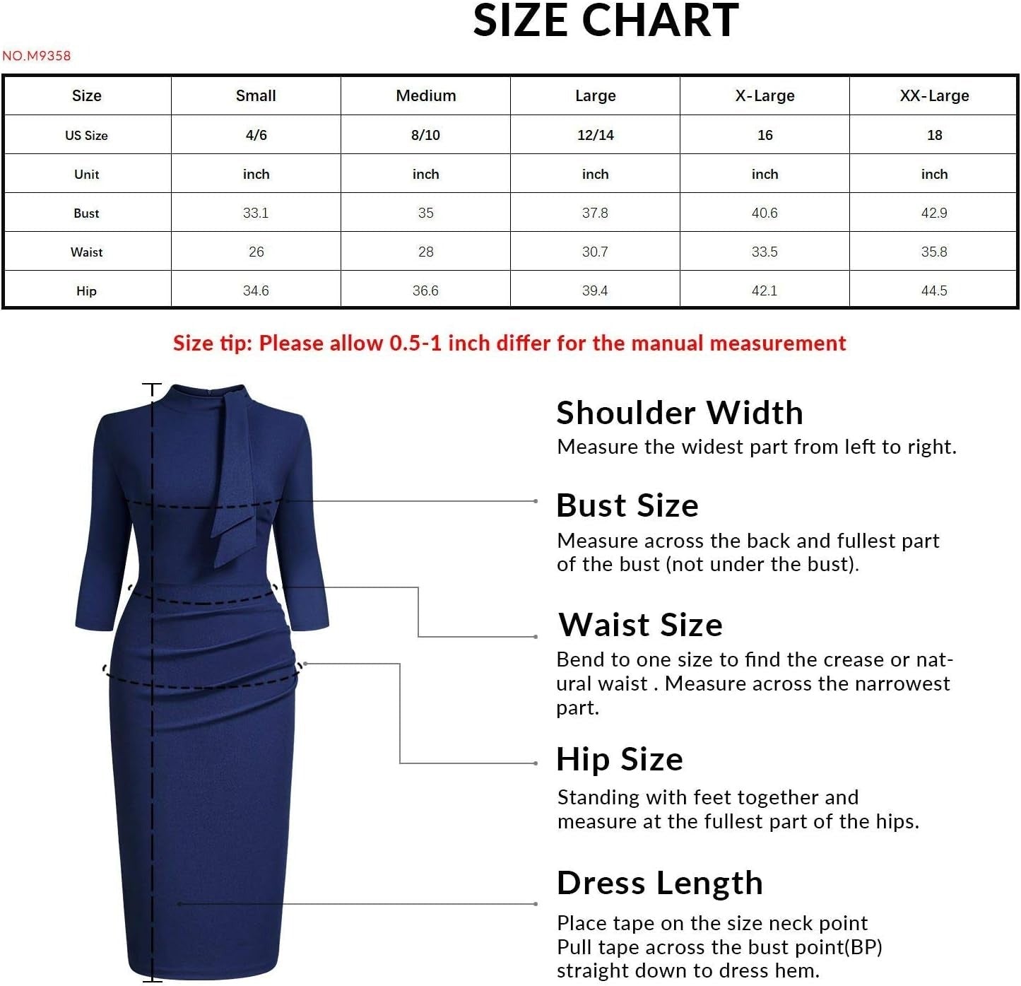 Women'S Retro Half Collar Ruffle Style Cocktail Pencil Dress