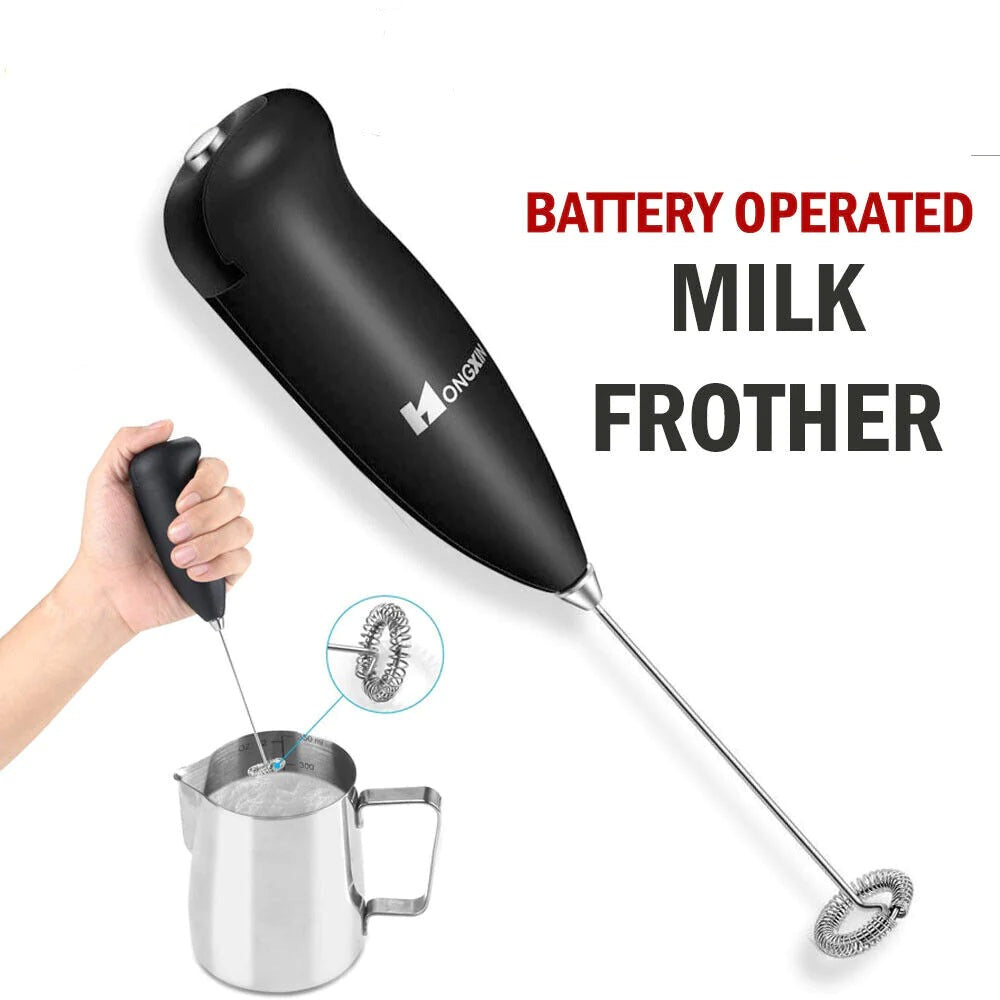 Electric Milk Frother Drink Foamer Whisk Mixer Stirrer Coffee Maker Eggbeater