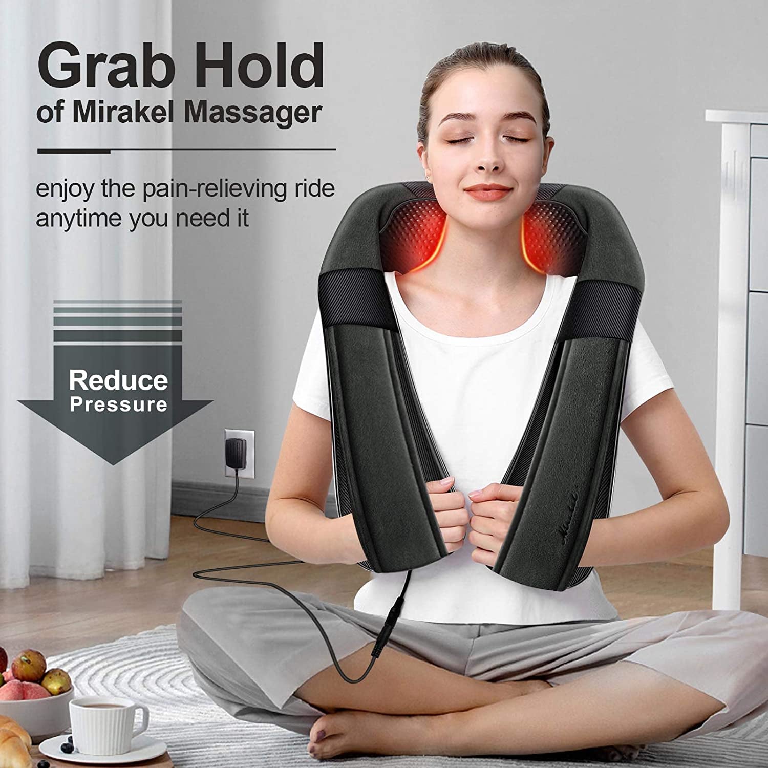 Neck Massager, Back Massager with Heat, Electric Shoulder Massager, Shiatsu Back Neck Massager Relief Back Pain, Neck Pain, Back and Neck Massager Birthday Gifts