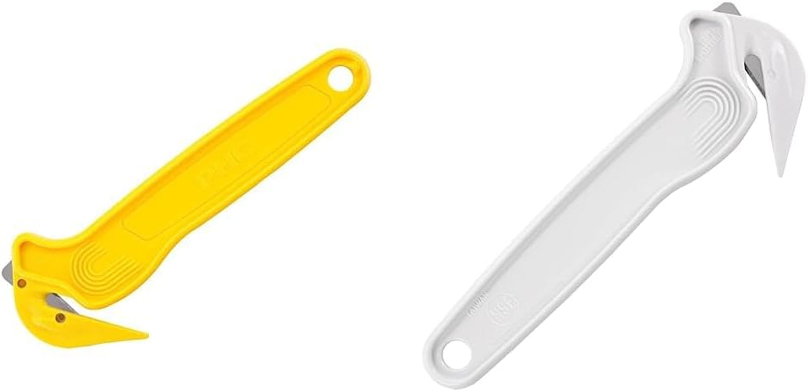 DFC364 Disposable Film Cutter, Sharp & Durable Steel Blade, Safe and Efficient Cutting Design for Shrink Wrap, Stretch Wrap, Tape, and Plastic Straps , Yellow