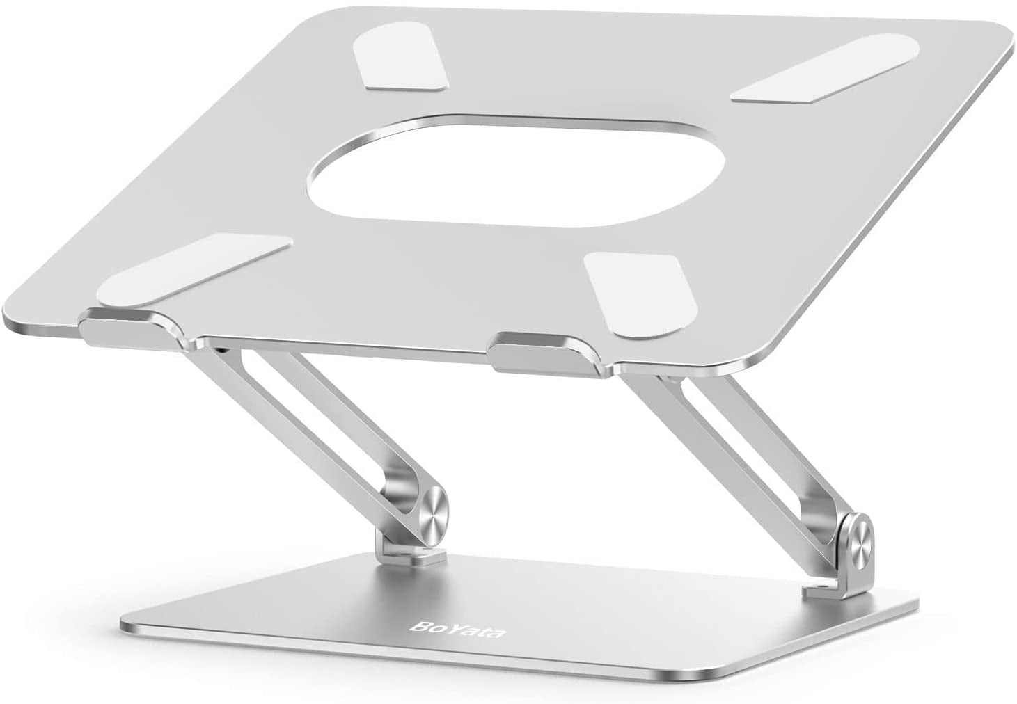 "Ultimate Laptop Stand: Adjustable, Heat-Vent, and Stylish Silver Design - Perfect for Macbook Pro/Air, Surface Laptop, and More!"