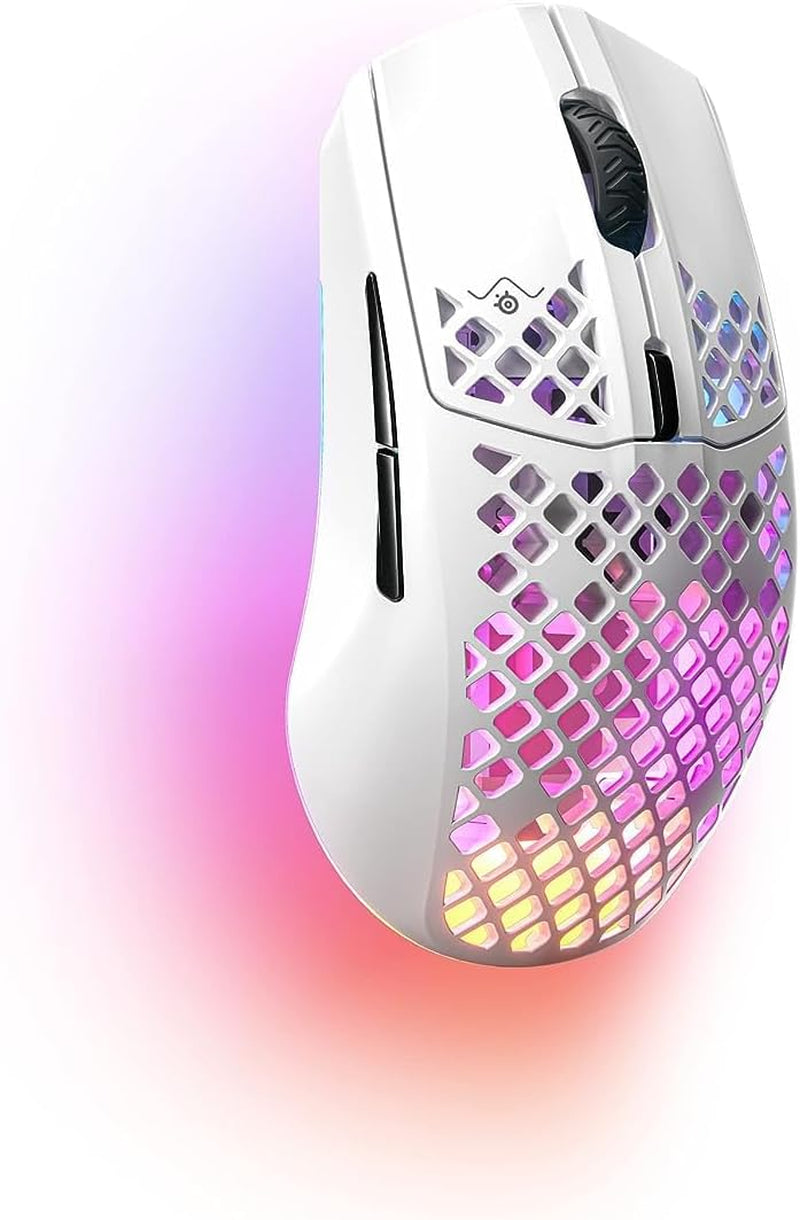 Aerox 3 Wireless - Super Light Gaming Mouse - 18,000 CPI Truemove Air Optical Sensor - Ultra-Lightweight 68G Water Resistant Design - 200 Hour Battery Life – Snow