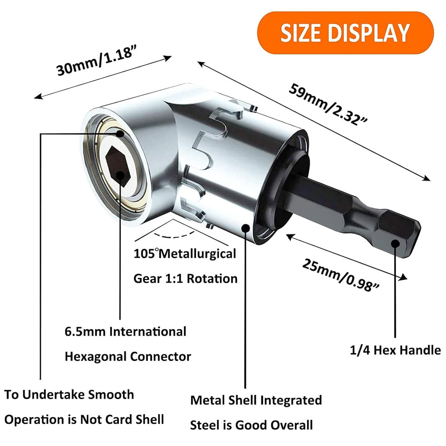 Flexible Drill Bit Extension Set 9Pcs,Hex Shank 105°Right Angle Drill Bit Attachment,3Pcs Universal Socket Adapter Set & Screwdriver Bit Set,3 Pcs 1/4”Hex Shank Drill Bit Holder Extension Set … …