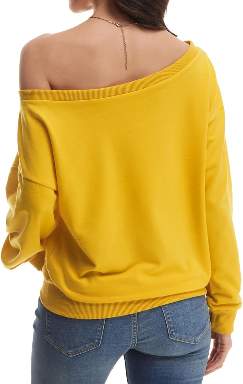 Womens Oversized Sweatshirt Love Letter Printed off Shoulder Sweatshirt Loose Slouchy Pullover Tops