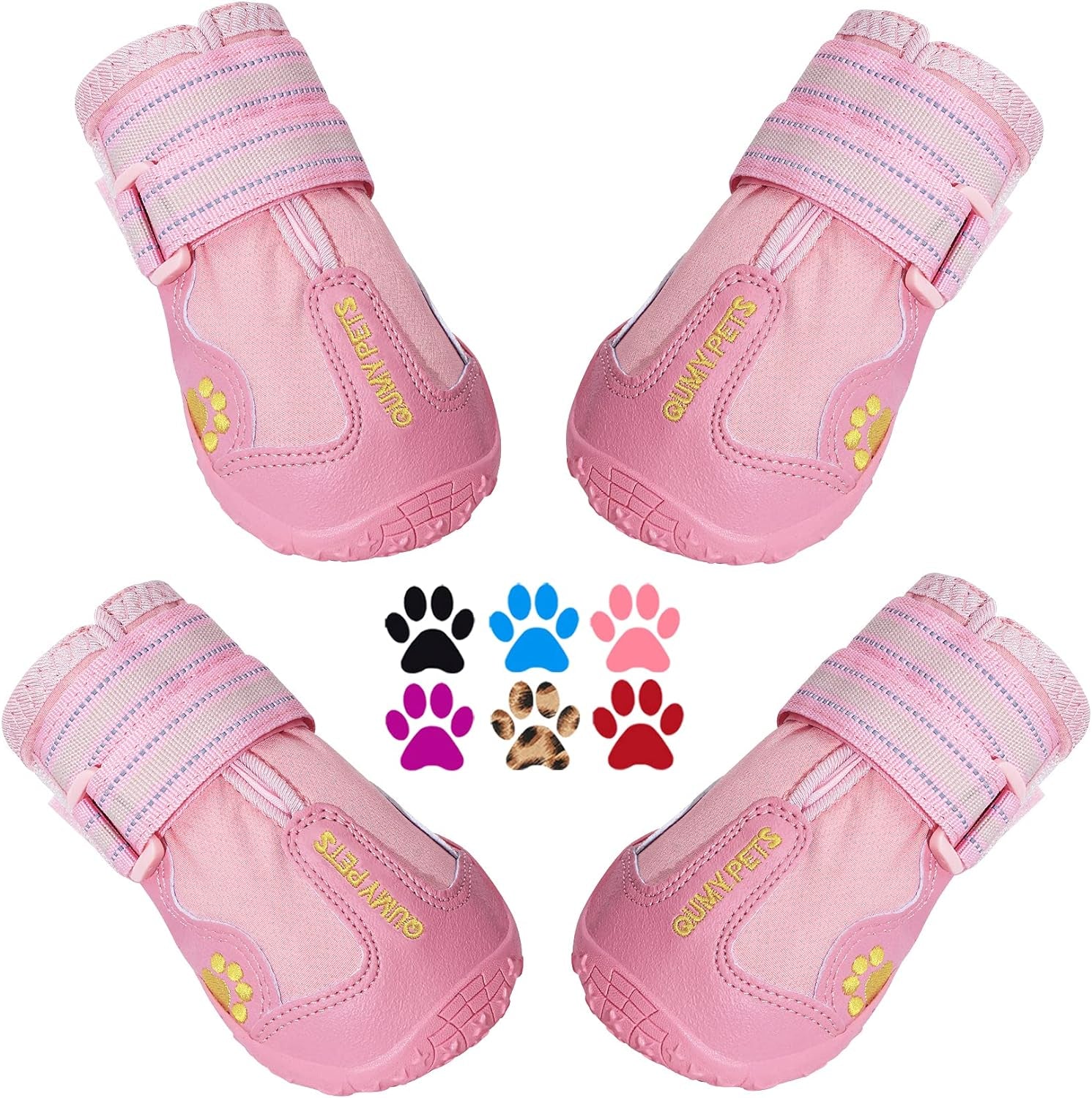 Dog Shoes for Large Dogs, Medium Dog Boots & Paw Protectors for Winter Snowy Day, Summer Hot Pavement, Waterproof in Rainy Weather, Outdoor Walking, Indoor Hardfloors anti Slip Sole Black Size 6