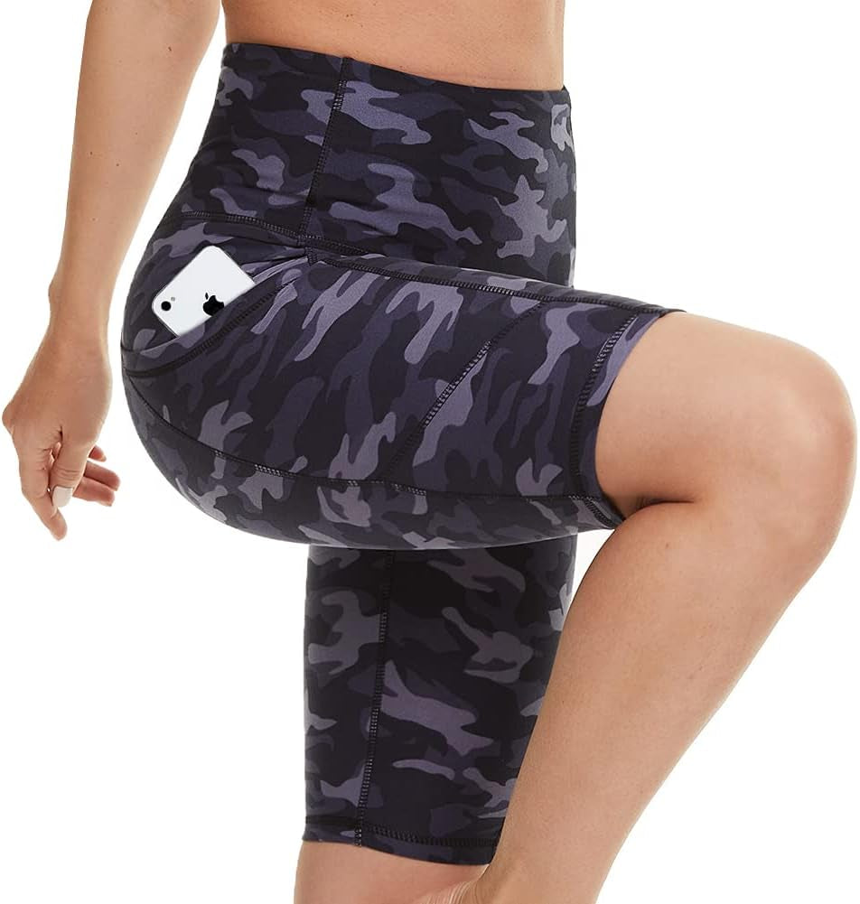 Yoga Shorts for Women – 5" High Waisted Biker Shorts with Pockets for Workout, Training, Running