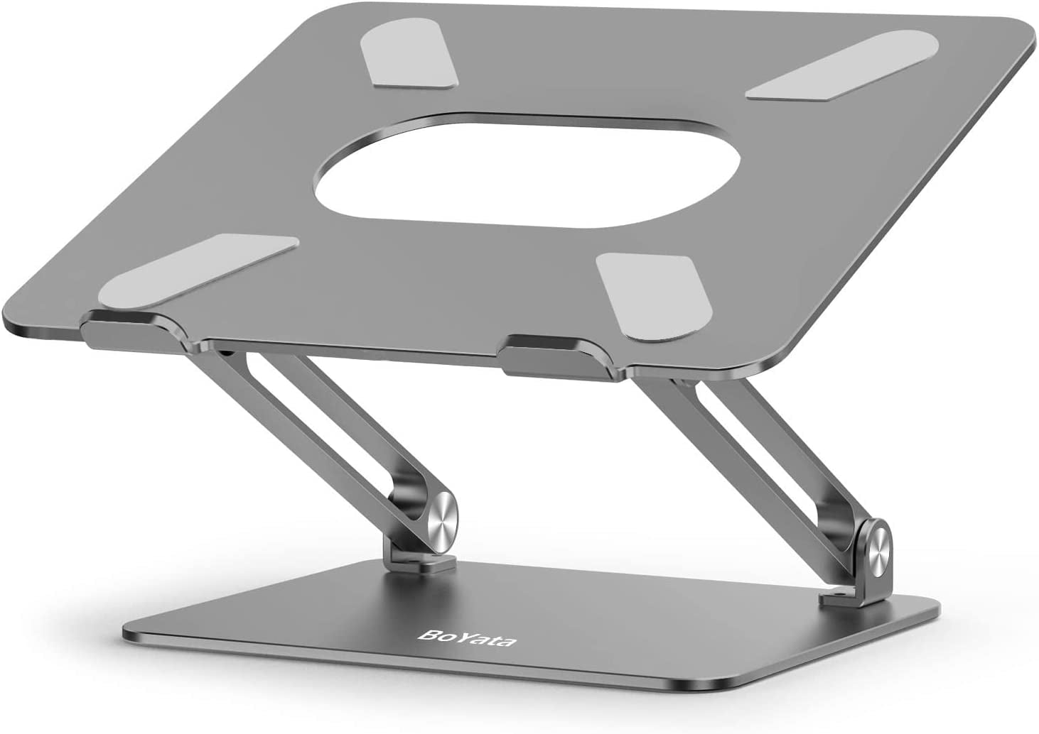 "Ultimate Laptop Stand: Adjustable, Heat-Vent, and Stylish Silver Design - Perfect for Macbook Pro/Air, Surface Laptop, and More!"