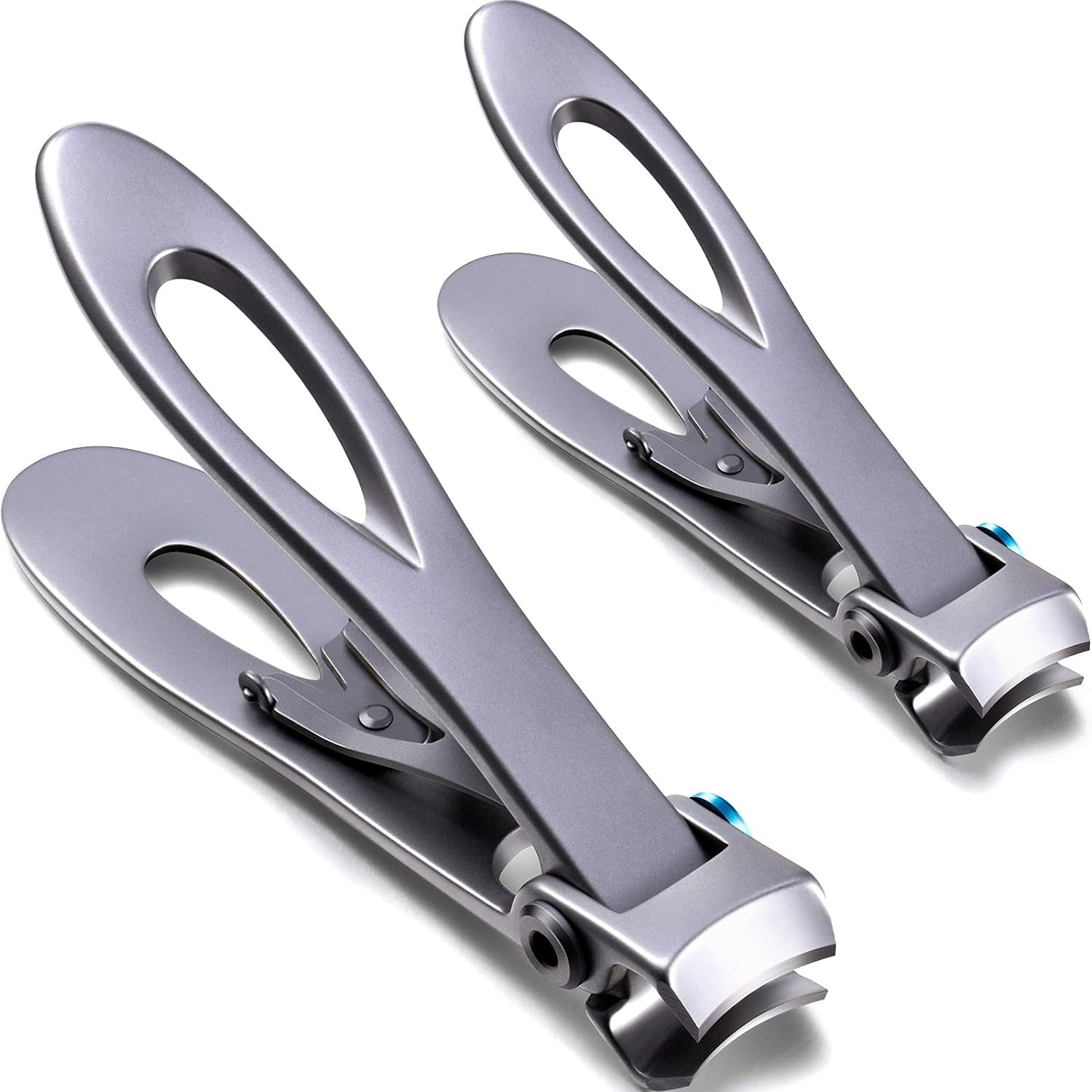 2 Pieces Oversized Thick Nail Clippers Wide Nail Cutter for Thick Toenails and Fingernails, 15Mm Nail Clippers Stainless Steel Toenail Fingernail Clipper Trimmer for Men Adults Black