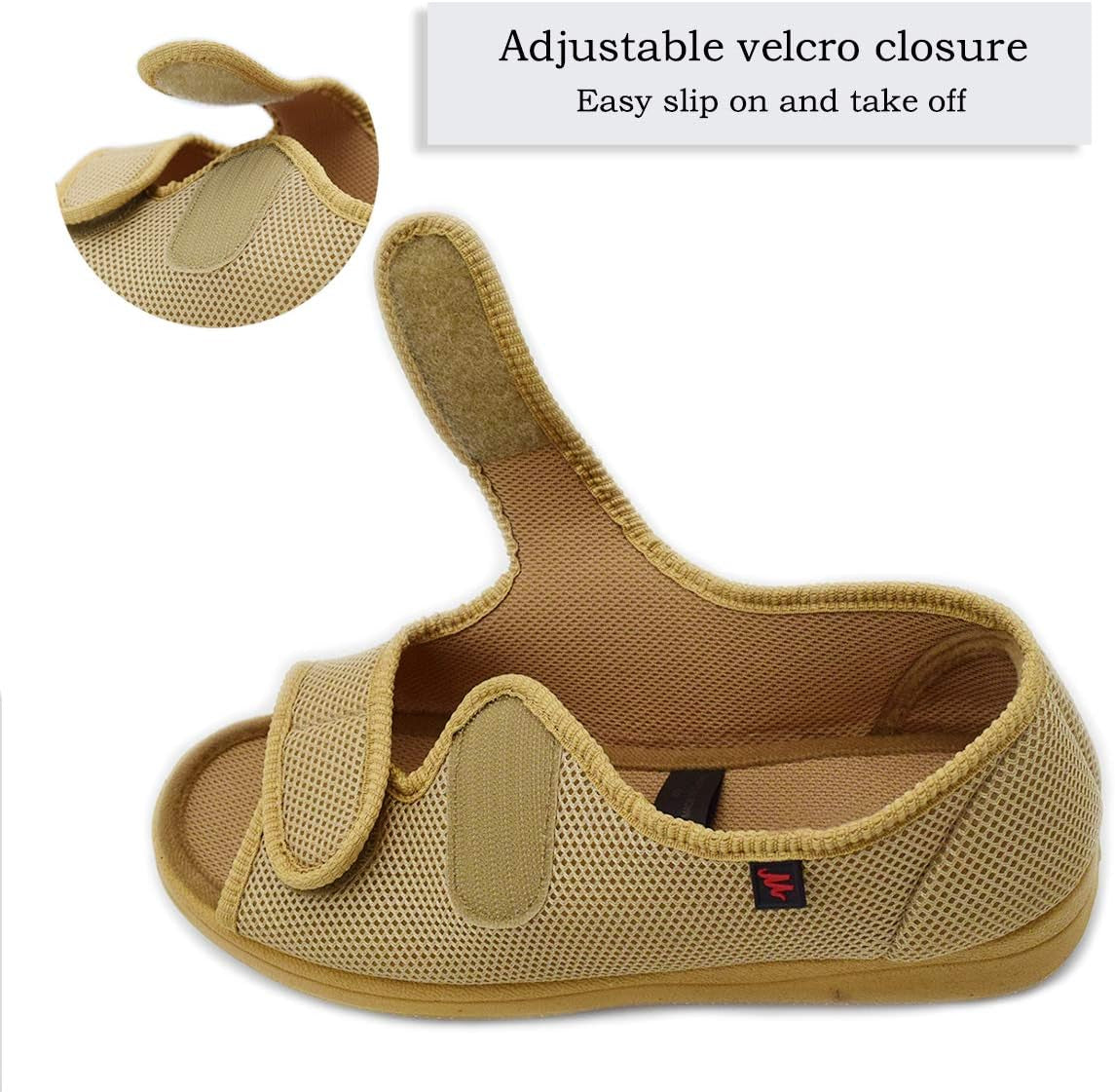 Women'S Comfortable Open Toe Arthritis Edema House Slippers for Diabetic Flat Feet Swollen Feet