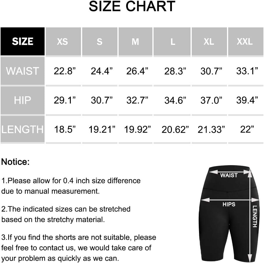 Yoga Shorts for Women – 5" High Waisted Biker Shorts with Pockets for Workout, Training, Running