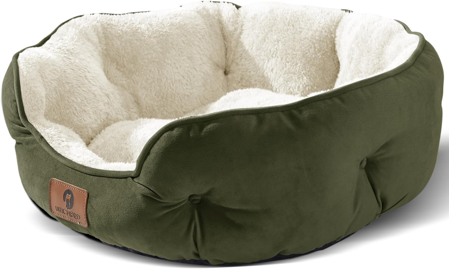 Small Dog Bed for Small Dogs, Cat Beds for Indoor Cats, Pet Bed for Puppy and Kitty, Extra Soft & Machine Washable with Anti-Slip & Water-Resistant Oxford Bottom, Brown, 20 Inches